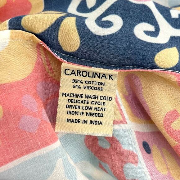 NWT Carolina K Debra Maxi Dress/Cover Up in Terracotta Tile Pattern, Sz S - Picture 12 of 12